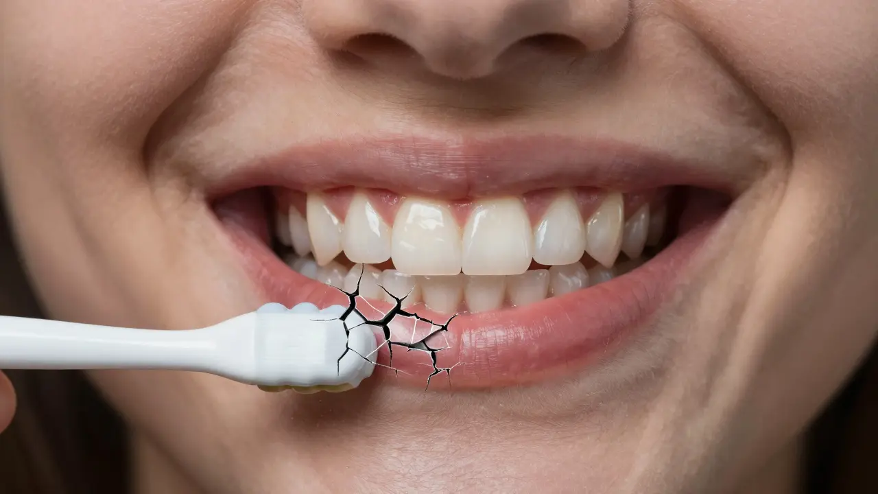 Přehled poškození fazet v důsledku špatné péče proti správné péči.