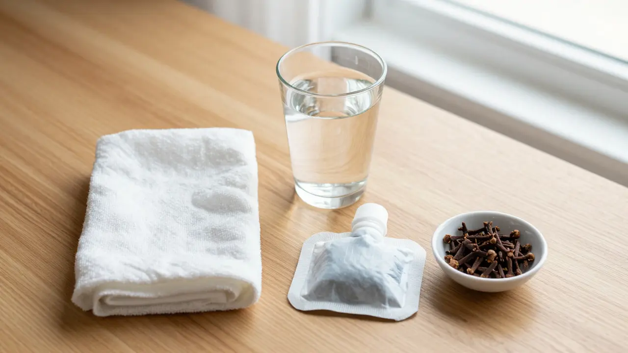 Sůlové výplachy, studený obklad a hřebíček jako domácí pomoc při bolesti zubu.