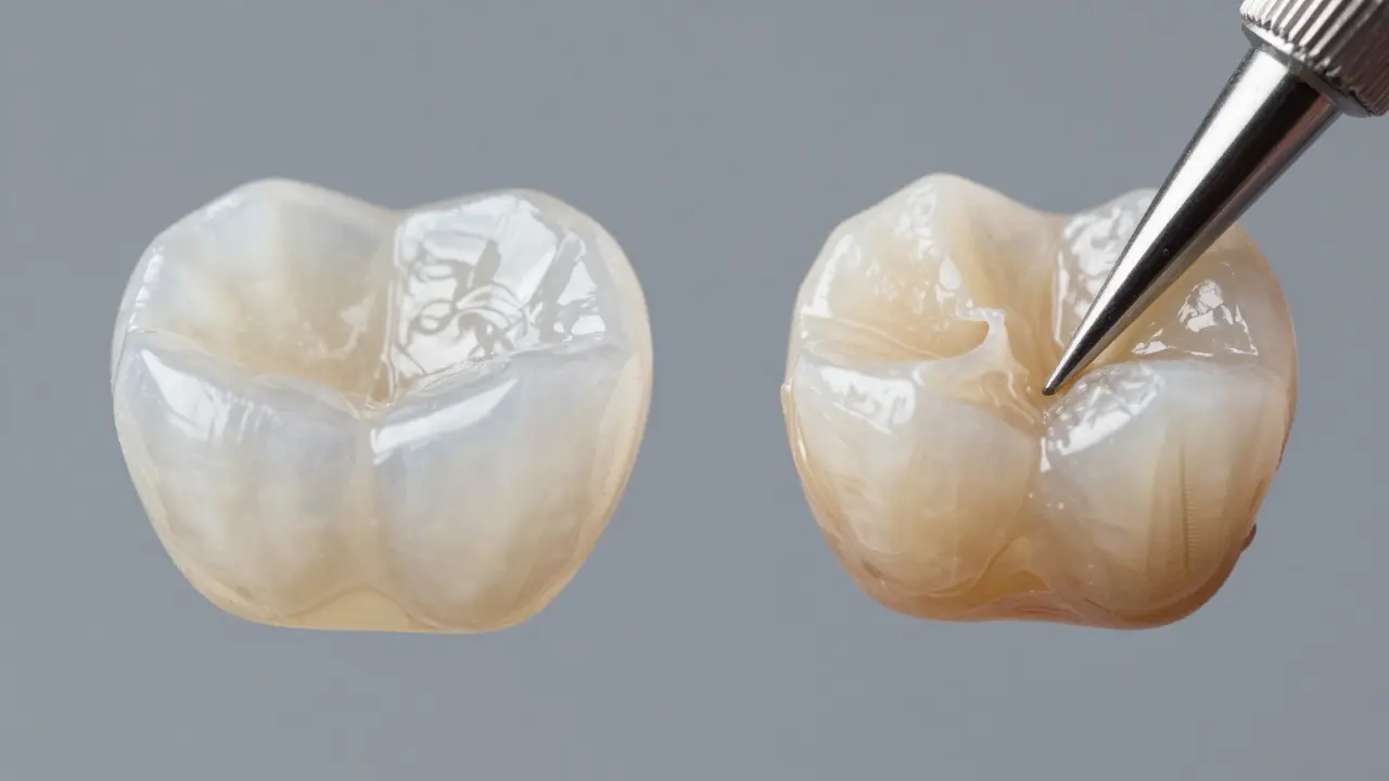 Detailní srovnání porcelánové vložky a kompozitního materiálu