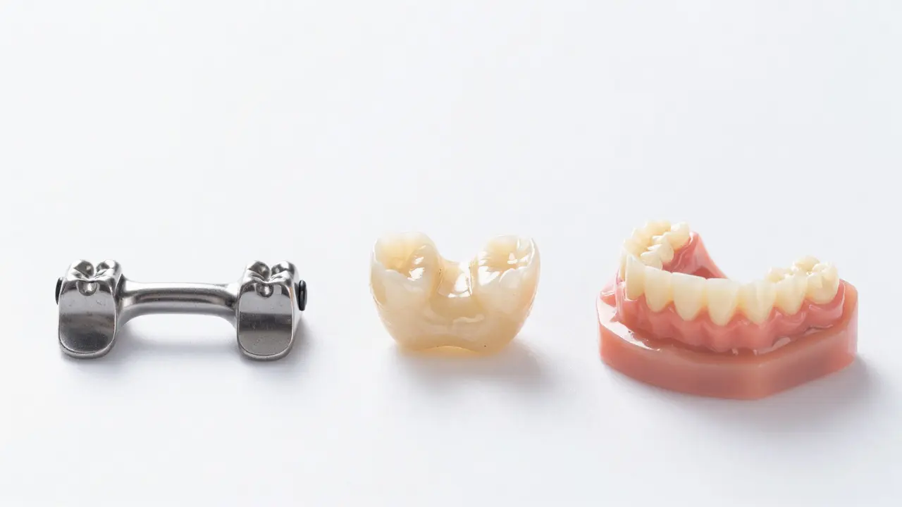 Porcelánová korunka, můstek a dílčí náhrada