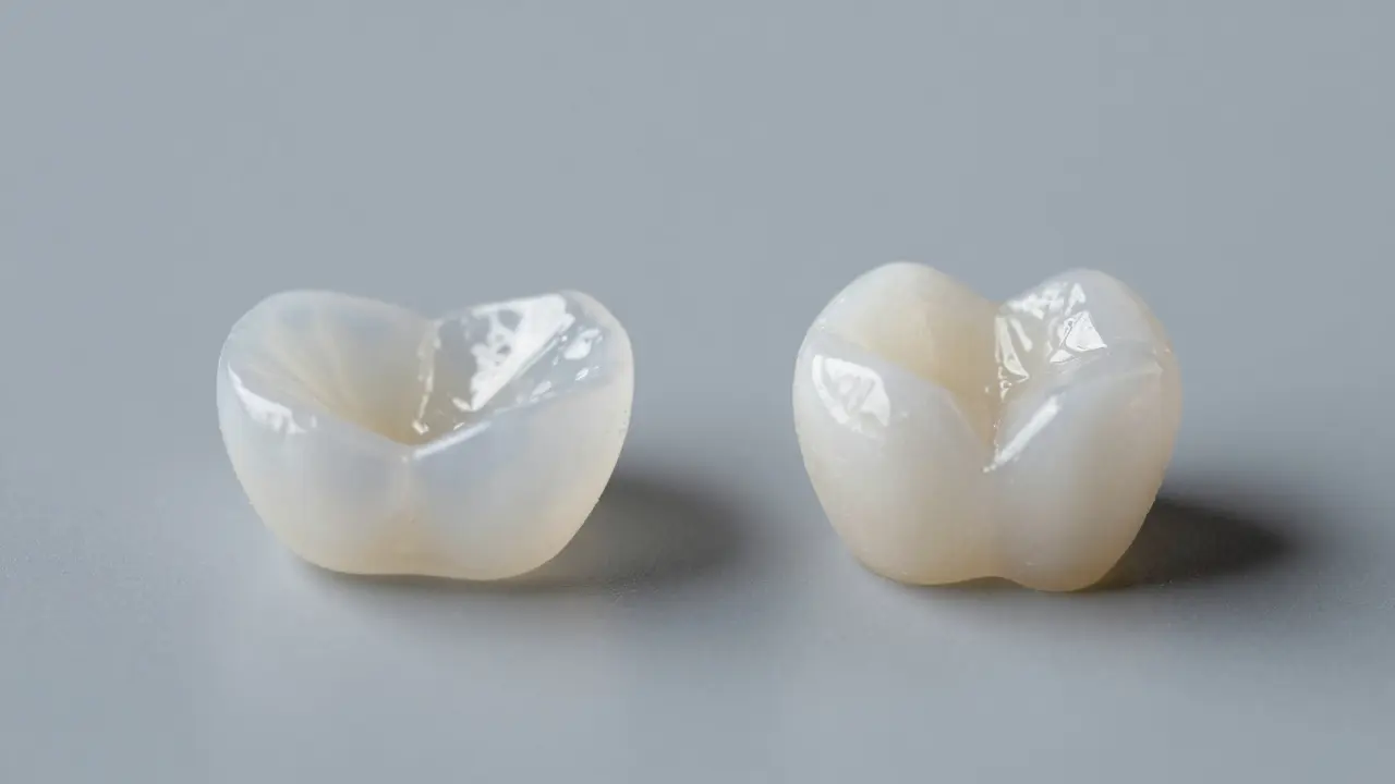Porovnání tenkých porcelánových a kompozitních zubních fazet