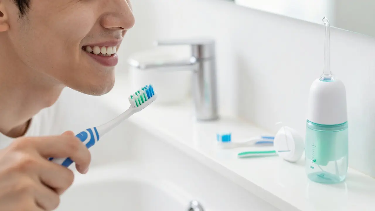 Správná hygiena: elektrická kartáčka, nit a mezizubní kartáčky